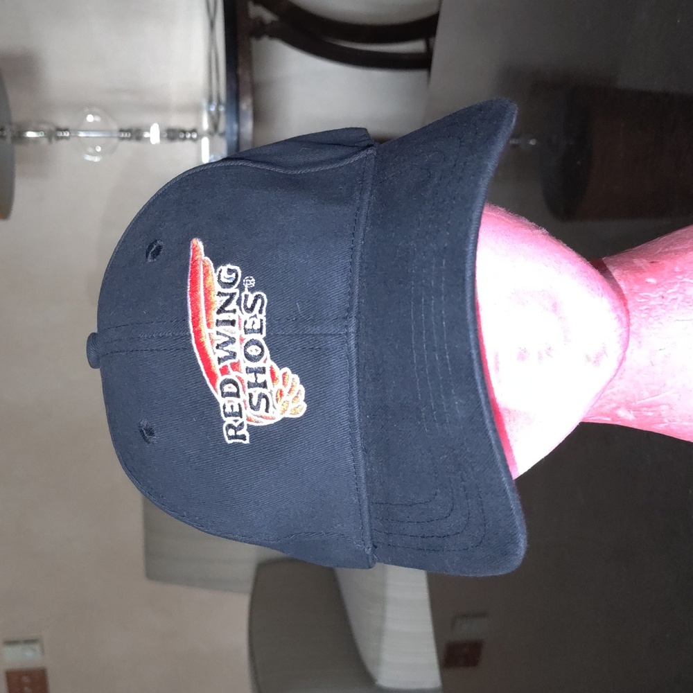 Red Wing Shoes Hat Baseball Dad Cap Cotton Adjustable Strap OSFA Black Red Boots